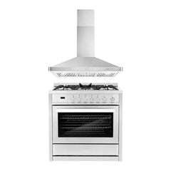 Cosmo 2-Piece Kitchen, 36″ Gas Range and 36″ Wall Mount Range Hood - COS-2PKG-023 - The Home Selection