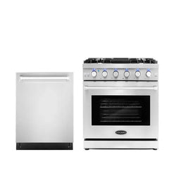 Cosmo 2-Piece Kitchen, 36″ Gas Range and French Door Refrigerator - COS-2PKG-007 - The Home Selection