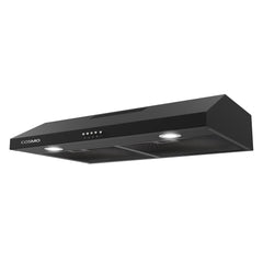 Cosmo 30" Under Cabinet Matte Black Range Hood with Removable Aluminum Mesh Filters - COS-5U30-BK - The Home Selection