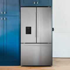 Cosmo 36" 22.4 Cubic Feet French Door Refrigerator with Ice Maker, Water and Ice Dispenser - COS-FDR223GWSS - The Home Selection