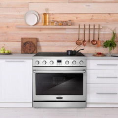 Cosmo 36" Electric Range with 6 Function Convection Oven - COS-ERC365KBD - The Home Selection