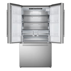 Cosmo 4 Piece Kitchen Package with 30" Freestanding Gas Range 30" Island Mount Range Hood 24" Built-in Fully Integrated Dishwasher & Energy Star French Door Refrigerator - COS-4PKG-694 - The Home Selection