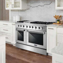 Cosmo 48" Dual Fuel Range with Griddle and Double Oven - COS-DFRL486GK - The Home Selection