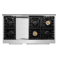 Cosmo 48" Dual Fuel Range with Griddle and Double Oven - COS-DFRL486GK - The Home Selection