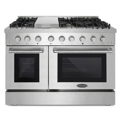 Cosmo 48" Dual Fuel Range with Griddle and Double Oven - COS-DFRL486GK - The Home Selection