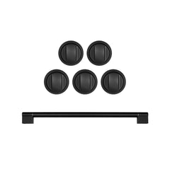 Cosmo Brushed Black Handle and Knob Set for GRP304 (GRP304HK-BBK) - The Home Selection