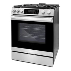 COSMO Professional Style 30 in. Slide-In Freestanding 6.1 cu. ft. Gas Range with 5 Sealed Gas Burners and Self Clean Air Fry Oven in Stainless Steel - COS-GRC305KTD - The Home Selection