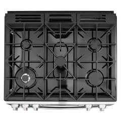 COSMO Professional Style 30 in. Slide-In Freestanding 6.1 cu. ft. Gas Range with 5 Sealed Gas Burners and Self Clean Air Fry Oven in Stainless Steel - COS-GRC305KTD - The Home Selection