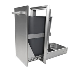 Coyote 15" Single Pull Out Trash and Recycle Bin - C3-STC - The Home Selection
