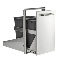 Coyote 18" Front To Back Trash Recycle Combo - C3-FBTRC - The Home Selection