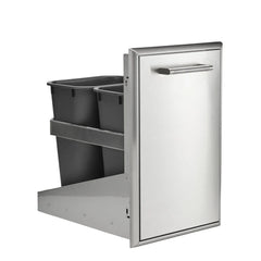 Coyote 18" Front To Back Trash Recycle Combo - C3-FBTRC - The Home Selection