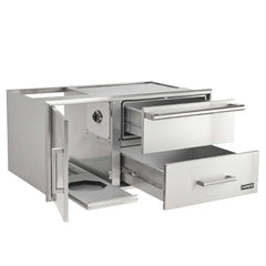 Coyote 42" Access Door With Storage & Warming Drawer Combo - C3-CDWD - The Home Selection