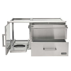 Coyote 42" Access Door With Storage & Warming Drawer Combo - C3-CDWD - The Home Selection