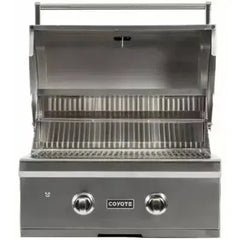 Coyote C-Series 28" Built-in Gas Grill with Infinite Burners, Warming Rack, Heat Control Grids, 40,000 BTU, Hood Lights, 640 sq. in. Cooking Area, Stainless Steel Grates - C1C28 - The Home Selection