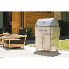 Coyote C-Series 28" Built-in Gas Grill with Infinite Burners, Warming Rack, Heat Control Grids, 40,000 BTU, Hood Lights, 640 sq. in. Cooking Area, Stainless Steel Grates - C1C28 - The Home Selection