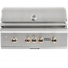 Coyote S-Series 36” Built-In Grill with 3 Infinity Burners™, RapidSear™ Infrared Burner, 875 sq. in. Cooking Area, Interior Grill Lighting, LED Knobs, Wind Guard, Rotisserie, and Smoker Box - C2SL36 - The Home Selection