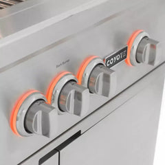 Coyote S-Series 36” Built-In Grill with 3 Infinity Burners™, RapidSear™ Infrared Burner, 875 sq. in. Cooking Area, Interior Grill Lighting, LED Knobs, Wind Guard, Rotisserie, and Smoker Box - C2SL36 - The Home Selection