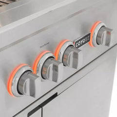 Coyote S-Series 42” Built-In Grill with 3 Infinity Burners™, RapidSear™ Infrared Burner, 875 sq. in. Cooking Area, Interior Lighting, LED Knobs, Wind Guard, Rotisserie, and Smoker Box - C2SL42 - The Home Selection