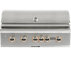 Coyote S-Series 42” Built-In Grill with 3 Infinity Burners™, RapidSear™ Infrared Burner, 875 sq. in. Cooking Area, Interior Lighting, LED Knobs, Wind Guard, Rotisserie, and Smoker Box - C2SL42 - The Home Selection