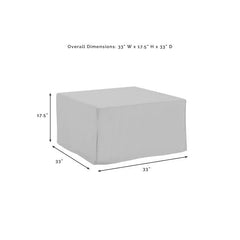 Crosley 33 Inch Outdoor Square Table And Ottoman Furniture Cover - CO7507 - The Home Selection