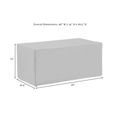 Crosley 48 Inch Outdoor Rectangular Table Furniture Cover - CO7502 - The Home Selection