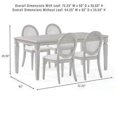Crosley Alessia 5-piece Dining Table Set For 4 - KF20057BR-CR - The Home Selection
