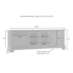 Crosley Alexandria Low Profile Tv Stand For 65+ Inch Tv - KF10005AMA - The Home Selection