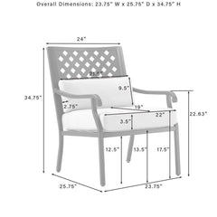 Crosley Alistair 4pc Outdoor Loveseat Patio Furniture Set - KO70285MB-CR - The Home Selection