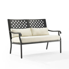 Crosley Alistair 4pc Outdoor Loveseat Patio Furniture Set - KO70285MB-CR - The Home Selection
