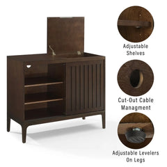 Crosley Asher Record Storage Media Console - CF1140 - The Home Selection