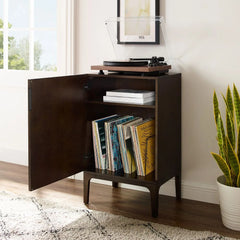 Crosley Asher Record Storage Stand - CF1141-BR - The Home Selection