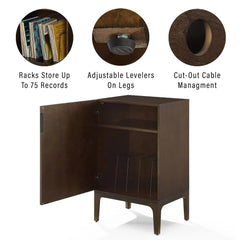 Crosley Asher Record Storage Stand - CF1141-BR - The Home Selection