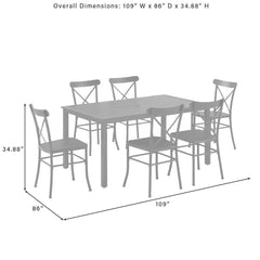 Crosley Astrid 7pc Outdoor Dining Set - KO70306MB - The Home Selection