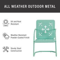 Crosley Azalea 3-piece Retro Outdoor Bistro Set - KO10023 - The Home Selection