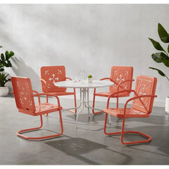 Crosley Azalea 5-piece Round Retro Outdoor Dining Set - KO10024 - The Home Selection