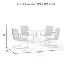 Crosley Azalea 5-piece Round Retro Outdoor Dining Set - KO10024 - The Home Selection