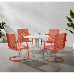 Crosley Azalea 5-piece Round Retro Outdoor Dining Set - KO10024 - The Home Selection