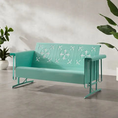 Crosley Azalea Retro Outdoor Sofa Glider - CO1034-AQ - The Home Selection