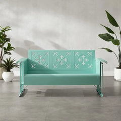 Crosley Azalea Retro Outdoor Sofa Glider - CO1034-AQ - The Home Selection