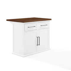 Crosley Bartlett Wood Top Kitchen Island - KF30091WA-WH - The Home Selection