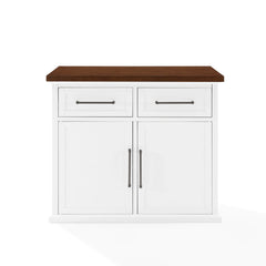 Crosley Bartlett Wood Top Kitchen Island - KF30091WA-WH - The Home Selection
