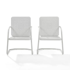 Crosley Bates 22 Inch 2pc Outdoor Metal Chair Set - CO1025 - The Home Selection