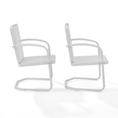 Crosley Bates 22 Inch 2pc Outdoor Metal Chair Set - CO1025 - The Home Selection