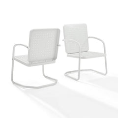 Crosley Bates 22 Inch 2pc Outdoor Metal Chair Set - CO1025 - The Home Selection