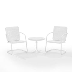 Crosley Bates 84 Inch 3pc Outdoor Metal Chair Set - KO10019 - The Home Selection
