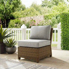 Crosley Bradenton 25 Inch Outdoor Wicker Sectional Center Chair - KO70017 - The Home Selection
