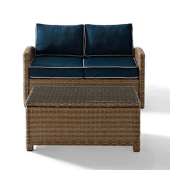 Crosley Bradenton 2pc Outdoor Wicker Conversation Set - KO70025GY-GY - The Home Selection