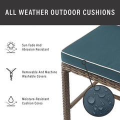 Crosley Bradenton 2pc Wicker Outdoor Dining Chair Set - KO70421WB - The Home Selection