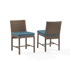 Crosley Bradenton 2pc Wicker Outdoor Dining Chair Set - KO70421WB - The Home Selection