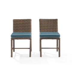 Crosley Bradenton 2pc Wicker Outdoor Dining Chair Set - KO70421WB - The Home Selection